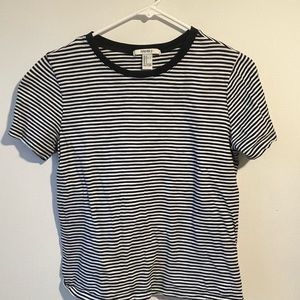 Black and white striped tee